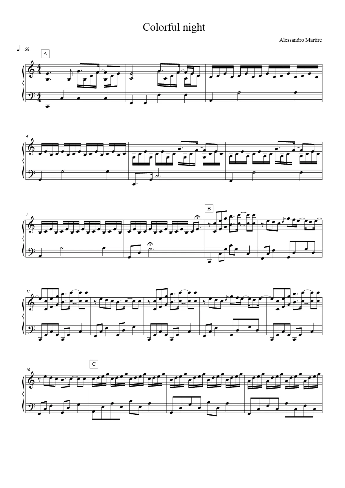 Colorful night PDF preview